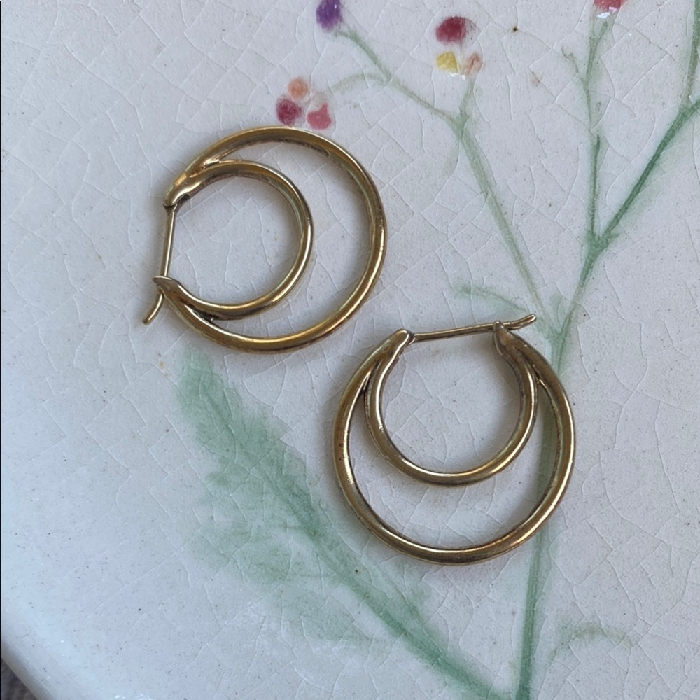 Mejuri 18k vermeil Crescente Midi Hoops